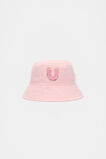 Pink Initial Bucket Hat  U  hi-res