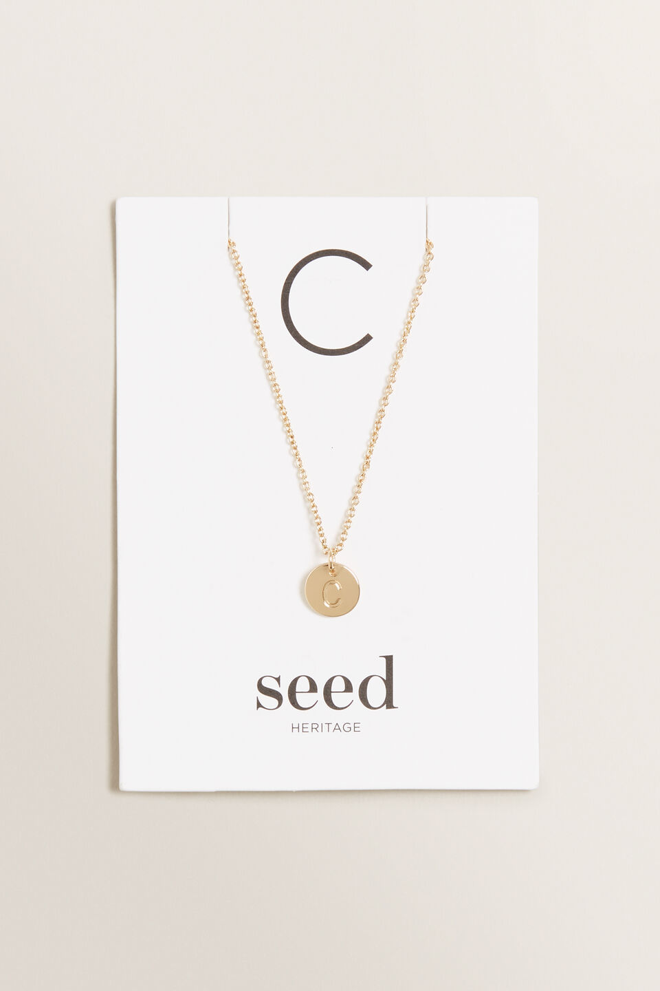 Initial Disc Necklace  