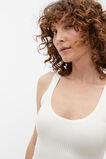 Rib Knit Scoop Neck Tank  Cloud Cream  hi-res