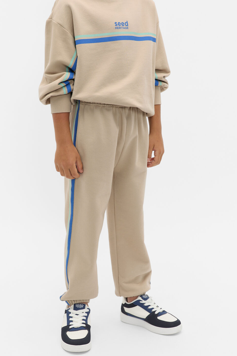 Sports Stripe Track Pant  Milk