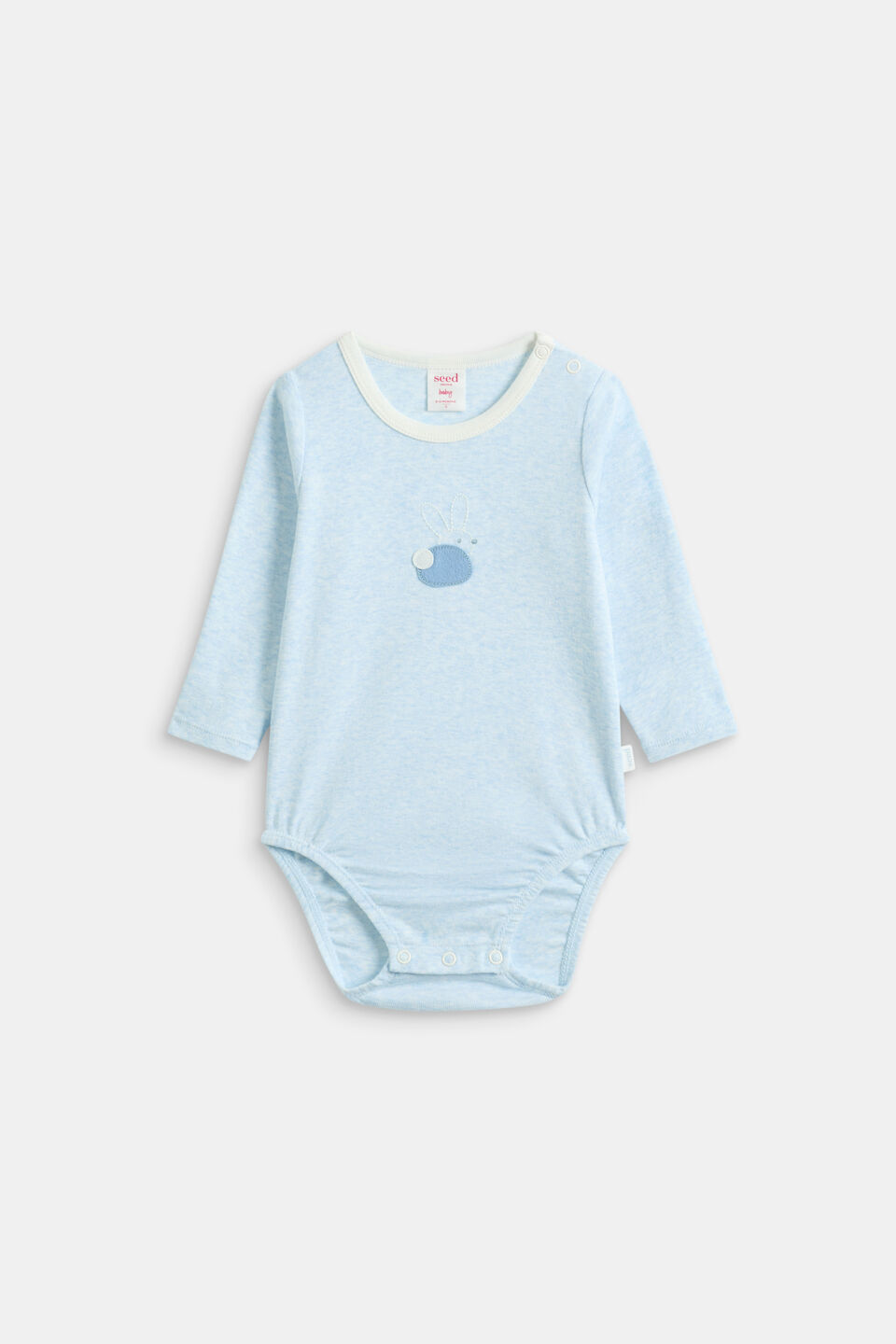Felt Bunny Bodysuit  Blue Marle
