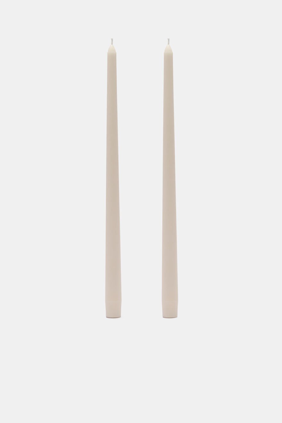 Tall Taper Candle Set of 2  Egg Shell