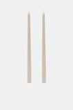 Tall Taper Candle Set of 2  Egg Shell  hi-res