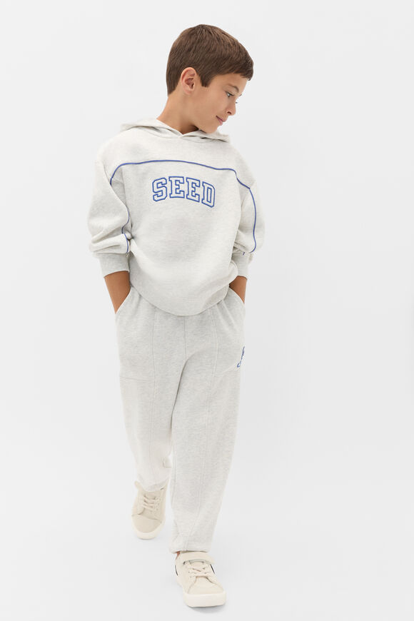 Panelled Track Pant  Light Grey Marle  hi-res