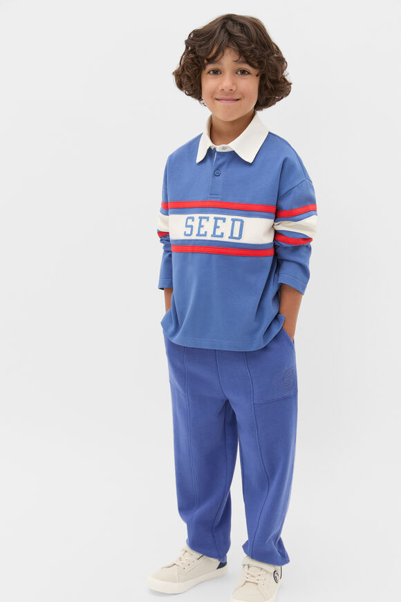 Panelled Track Pant  Retro Blue  hi-res