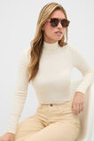 Core Rib Mock Neck Top  Coconut Cream  hi-res