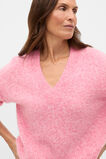  Lofty V Neck Slouch Knit  Bubblegum Pink Marle  hi-res
