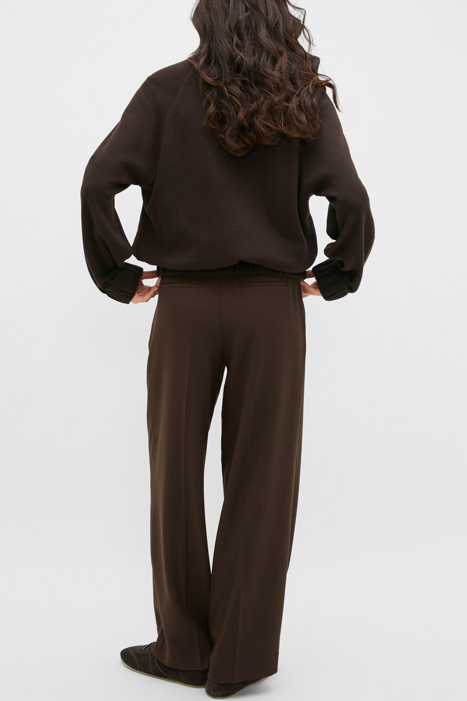 Heavy Rib Zip Thru Sweat  Coffee Bean