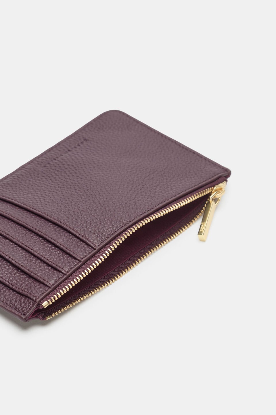 Leather Everyday Wallet  Plum Red