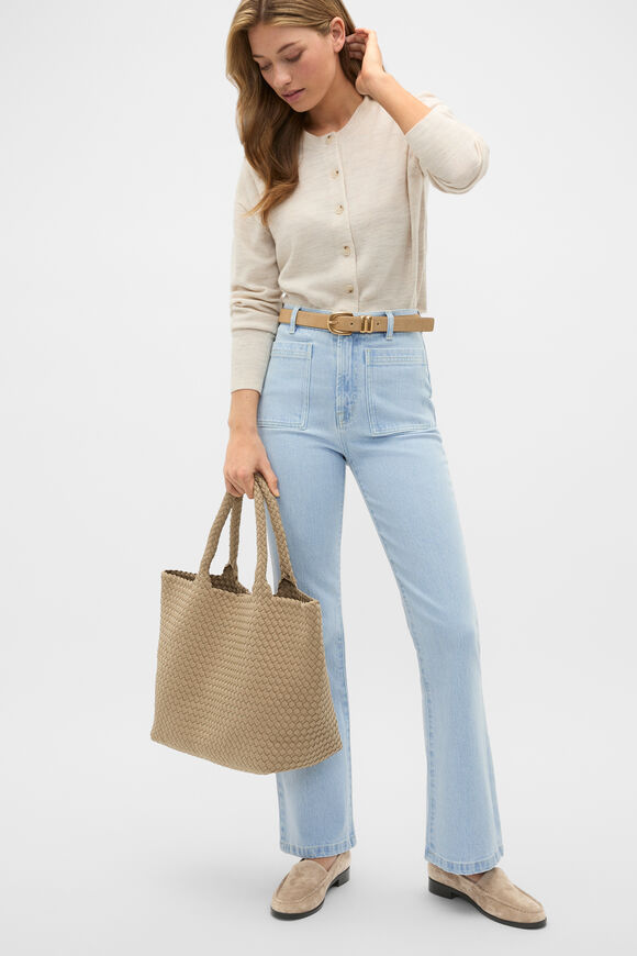 Woven Textured Crossbody Bag  Sandstone  hi-res