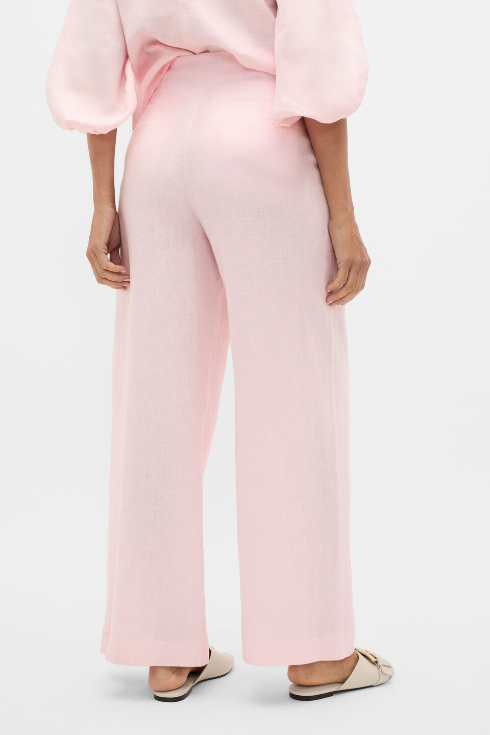 Core Linen Waisted Pant  Pale Blossom