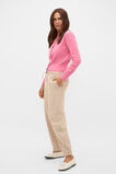 Merino Button Up Knit Cardigan  Bubblegum Pink Marle  hi-res
