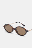 Sabrina Oval Sunglasses  Dark Tort  hi-res
