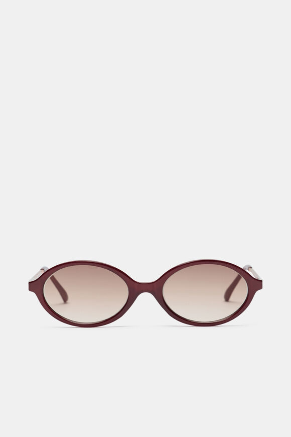 Sabrina Oval Sunglasses  Plum Red  hi-res