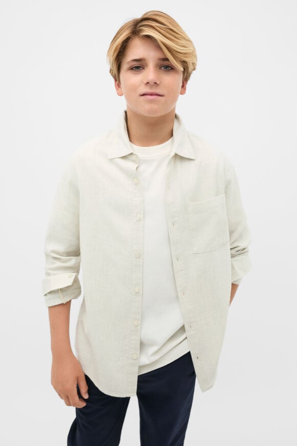 Brushed Shirt  Oat Marle  hi-res