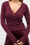 Australian Merino Wrap Top  Plum Red  hi-res