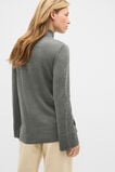Fine Merino Mock Neck Knit  Charcoal Grey Marle  hi-res