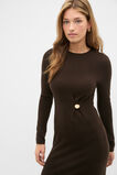 Clasp Detail Knit Dress  Coffee Bean  hi-res