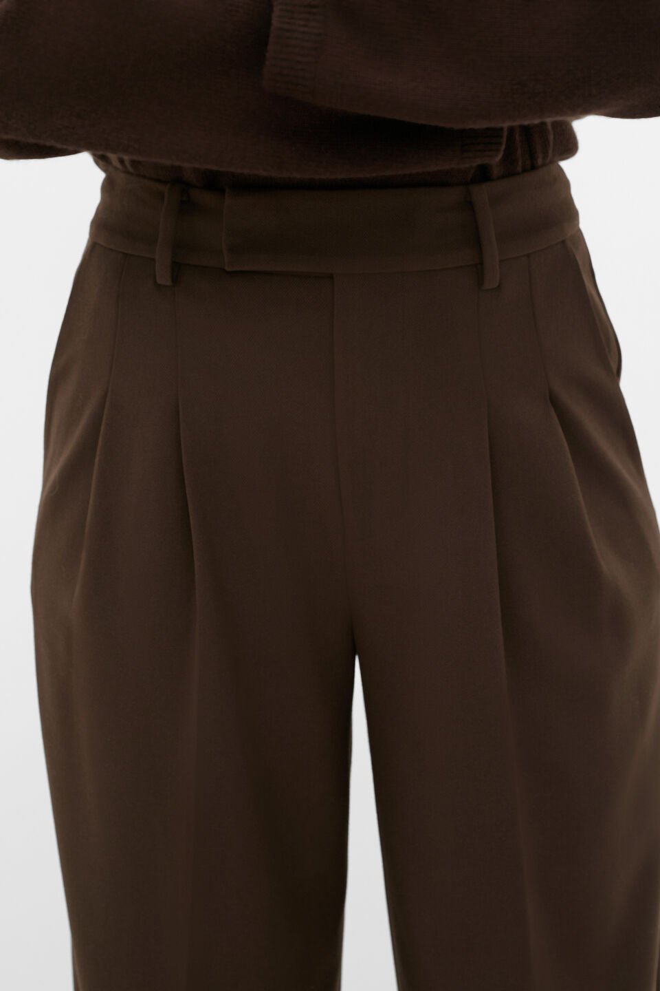 Pleat Front Trouser  Coffee Bean