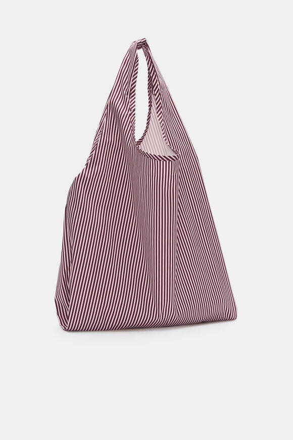 Packable Shopper Tote  Plum Red  hi-res