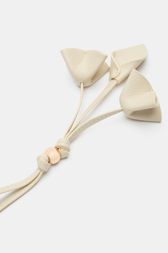 Flower Bag Charm  Cream  hi-res