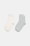 2 Pack Heart Print Socks  Multi  hi-res