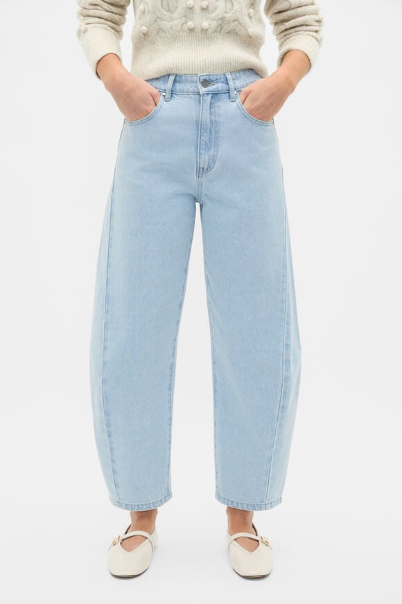 Barrel Leg Jean  Ice Blue Denim  hi-res