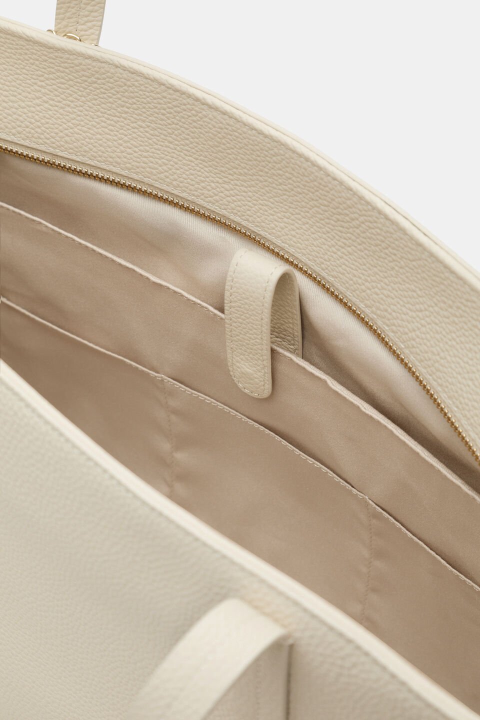 Leather Everyday Tote  Cream