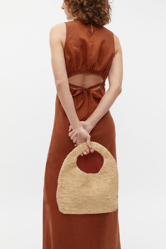 Raffia Woven Shoulder Bag  Natural  hi-res