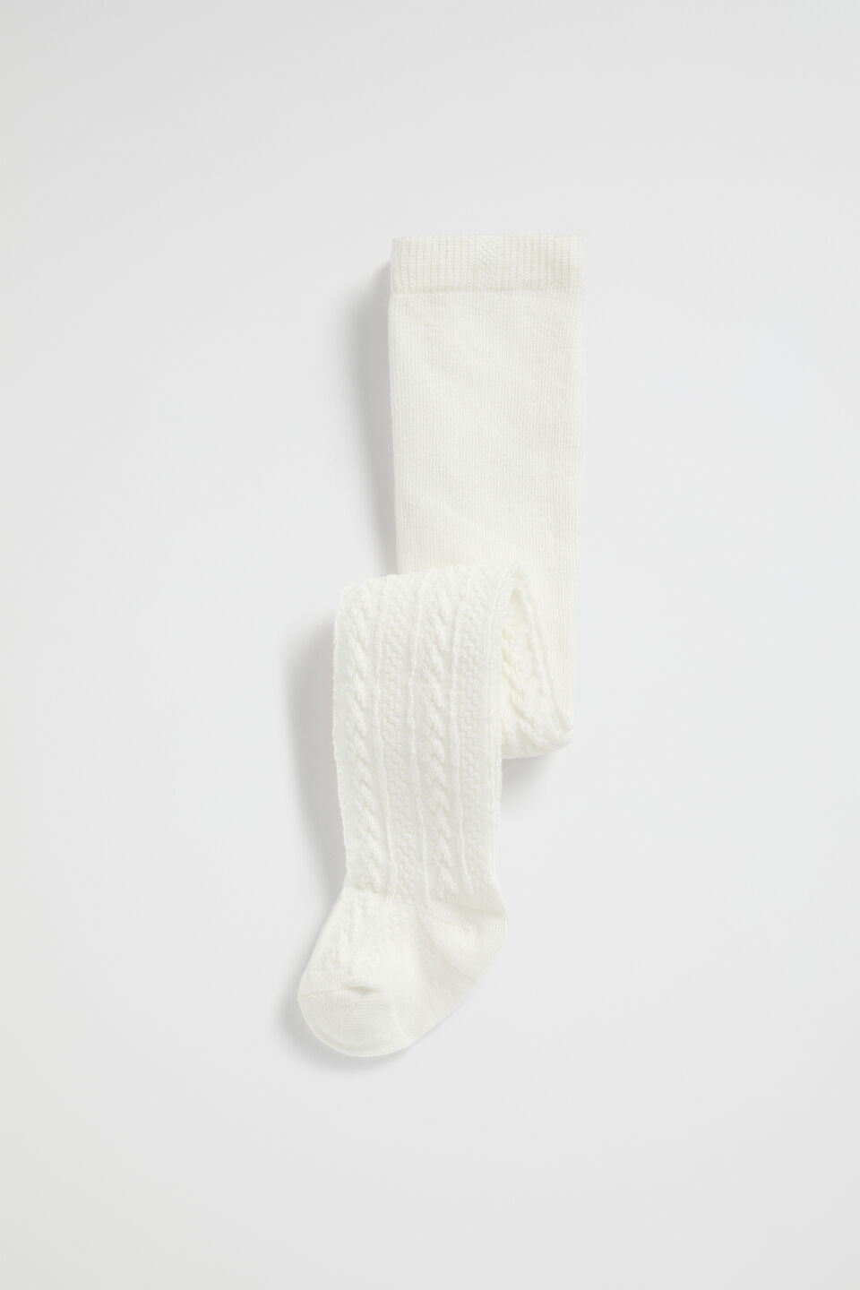 Cable Knit Tights  Vanilla