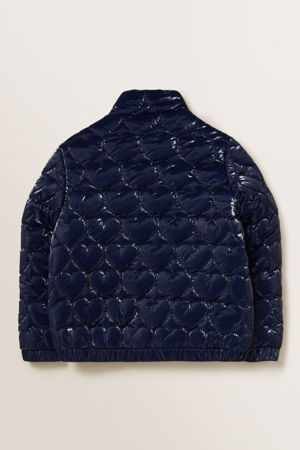Heart Puffa Jacket  Navy