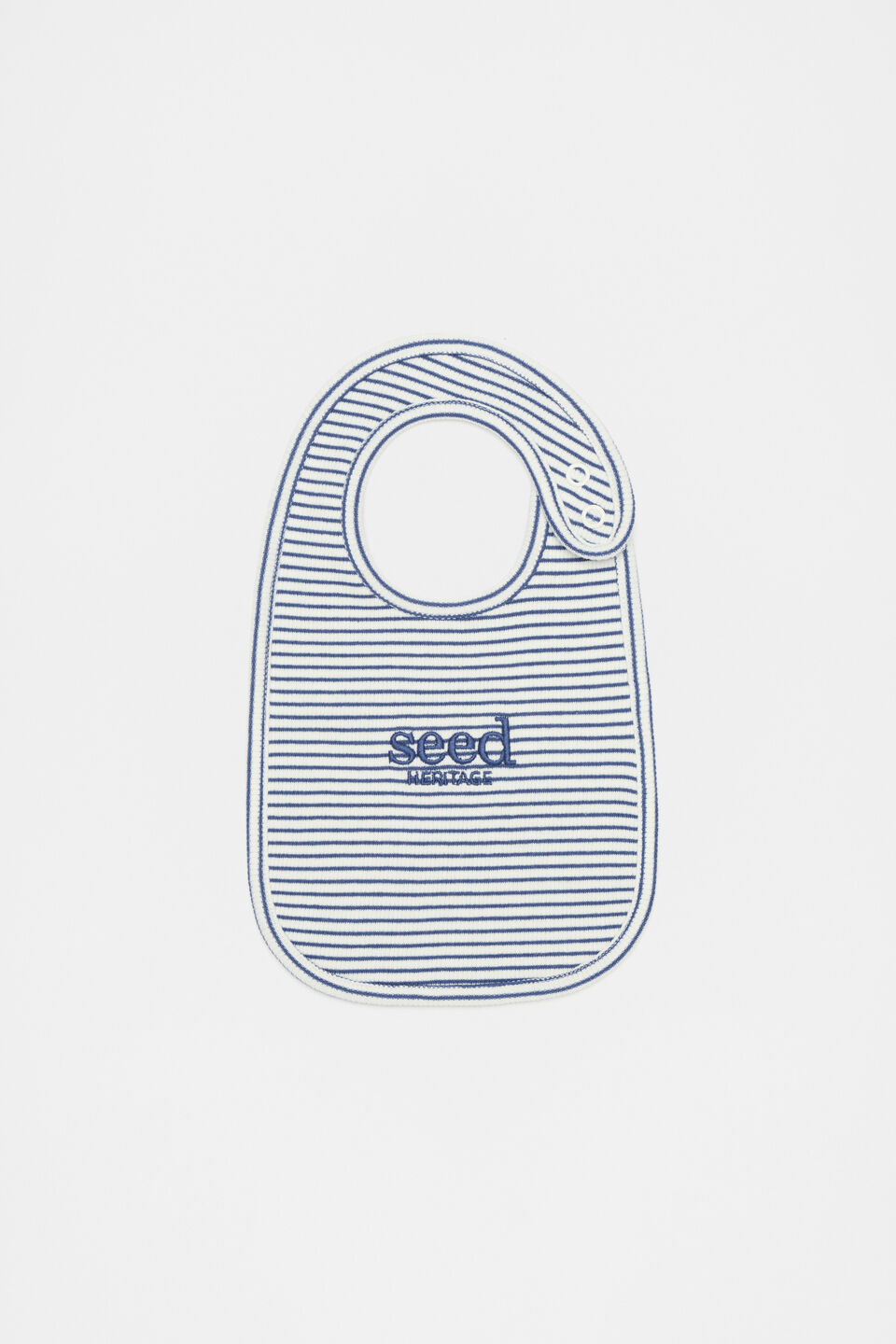 Core Rib Logo Bib  Navy Stripe