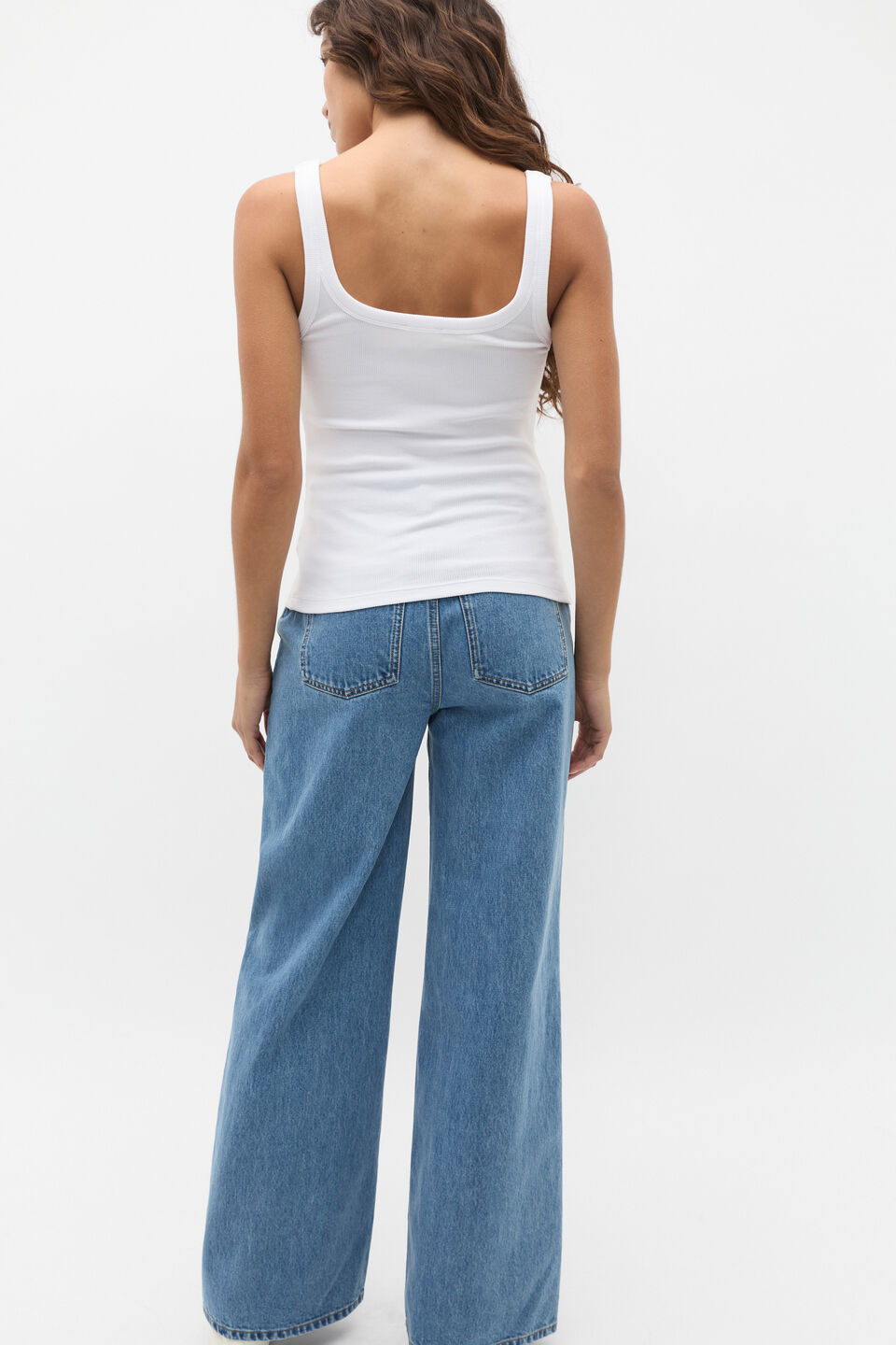 Core Heritage Rib Tank  Whisper White