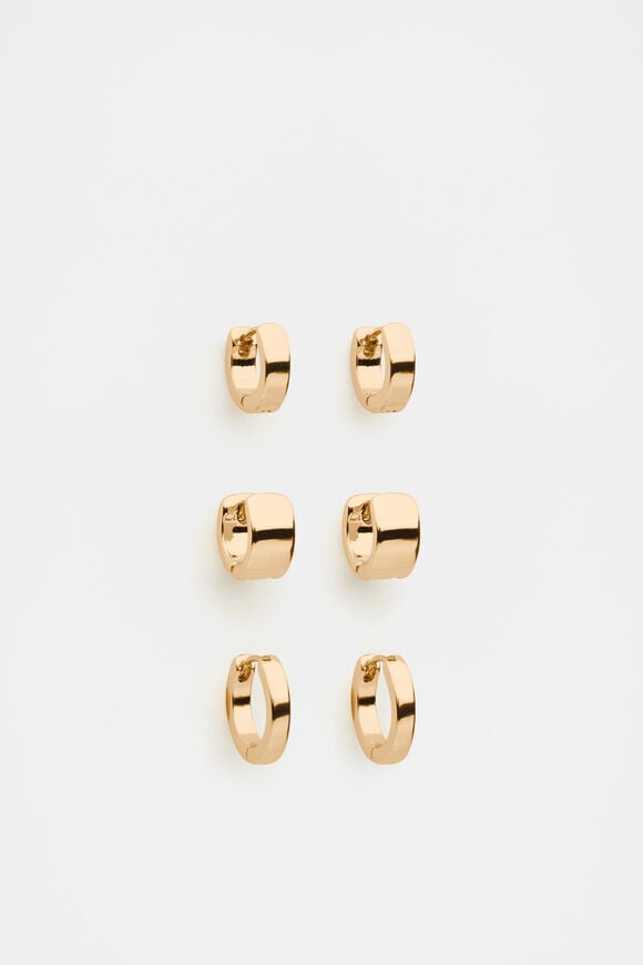 Disc Huggie Ear Pack  Gold  hi-res