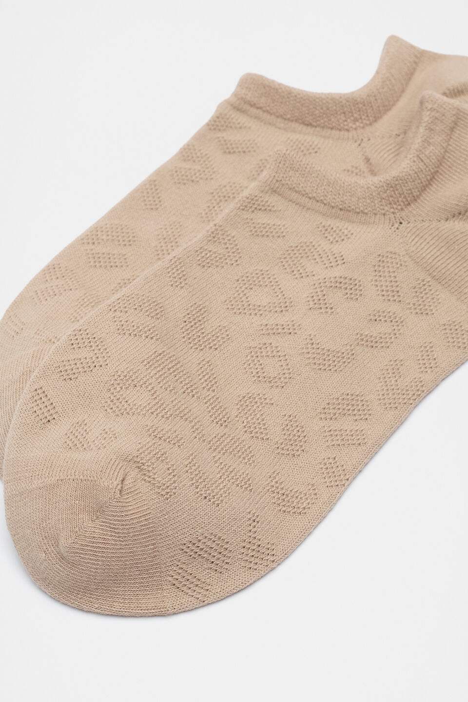 Ocelot Mesh Texture Sock  Iced Latte
