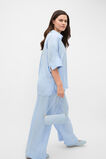 Textured Satin Collared Popover  Arctic Blue  hi-res