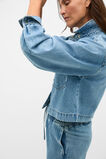 Denim Cropped Pocket Shirt  Mist Blue Wash  hi-res
