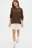 Relaxed Cable Knit Sweater  Chocolate  hi-res