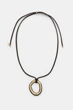 Adjustable Molten Pendant Necklace  Gold  hi-res