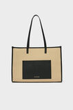 Leather Detail Carry All Tote  Sandstone  hi-res