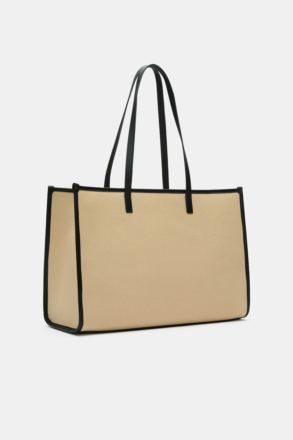 Leather Detail Carry All Tote  Sandstone