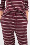 Waffle Top and Pant PJ Set  Plum Red Marle  hi-res