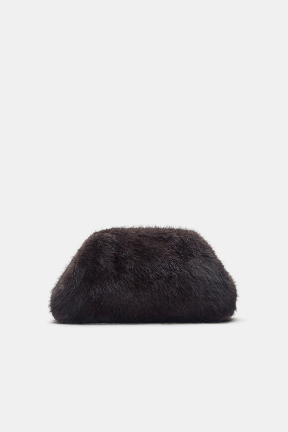 Fur Clutch  Coffee Bean  hi-res