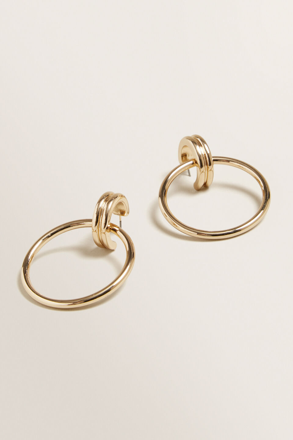 Double Gold Hoops  9