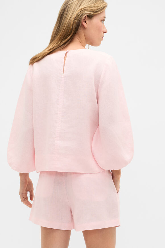 Core Linen Balloon Sleeve Top  Pale Blossom  hi-res