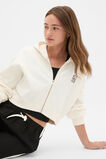 Logo Cropped Zip Hoodie  Classic Cream  hi-res