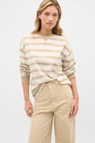 Slouchy Long Sleeve Striped Top  Sand Stone Stripe  hi-res