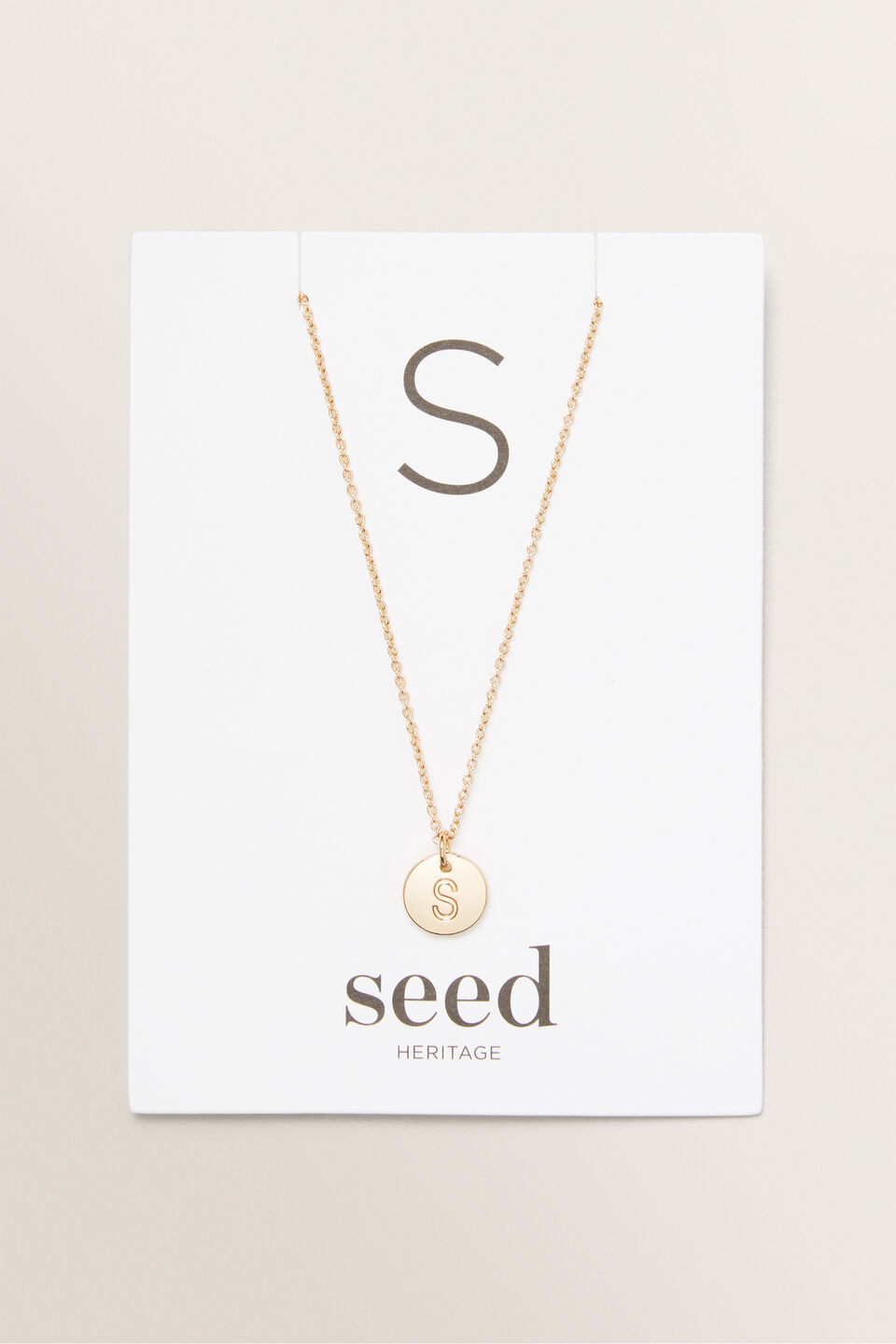 Initial Disc Necklace  