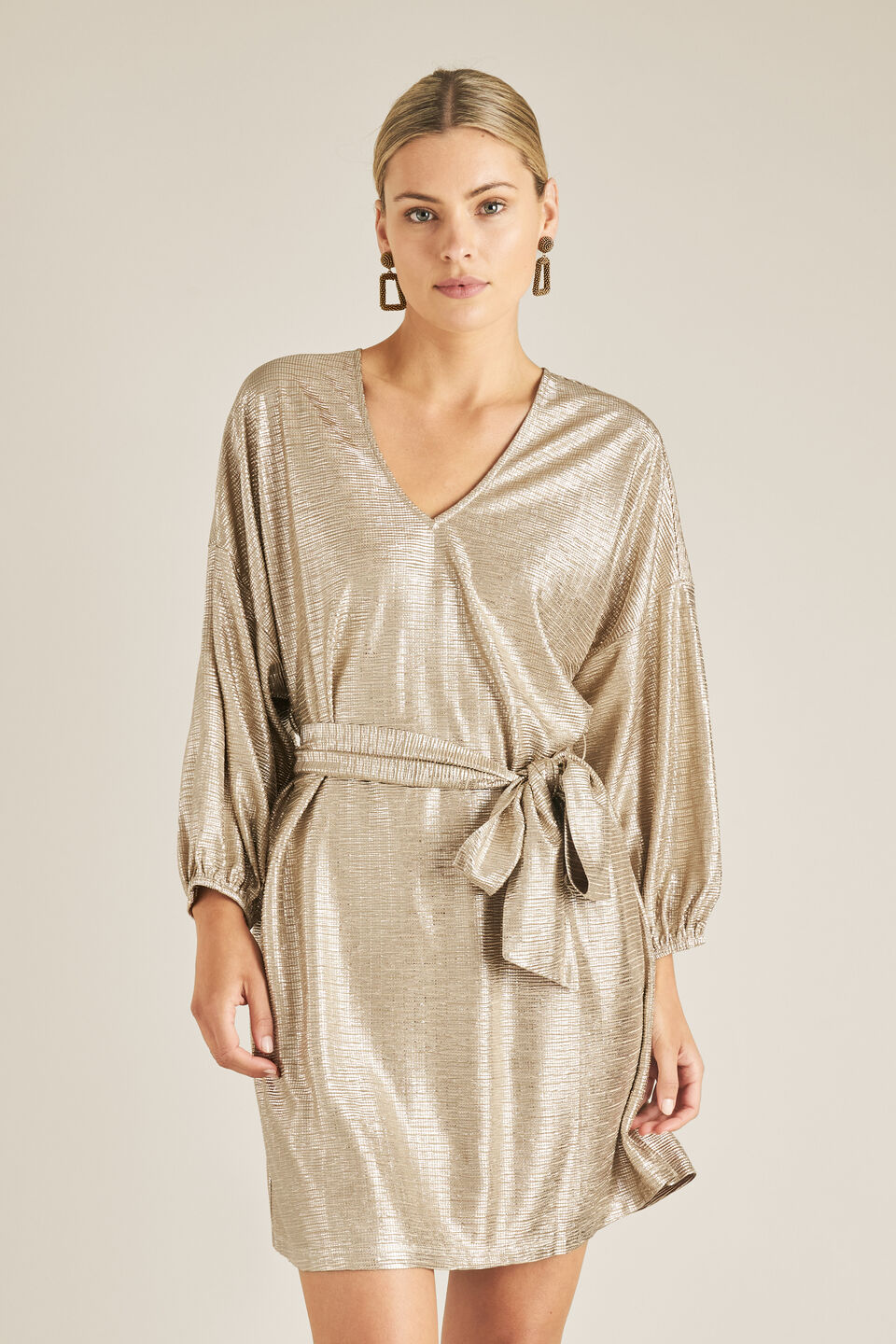 Cracked Metallic Dress  