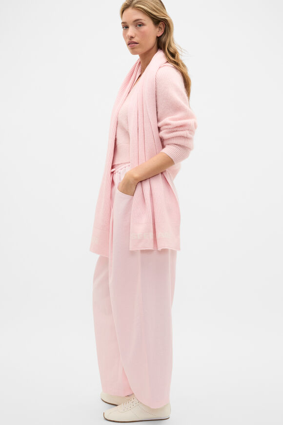 Rib Knit Logo Scarf  Pale Blossom  hi-res